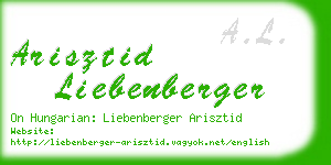 arisztid liebenberger business card
